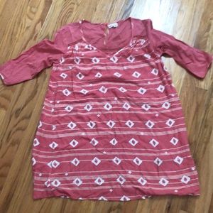 Foxy red and white Aztec dress